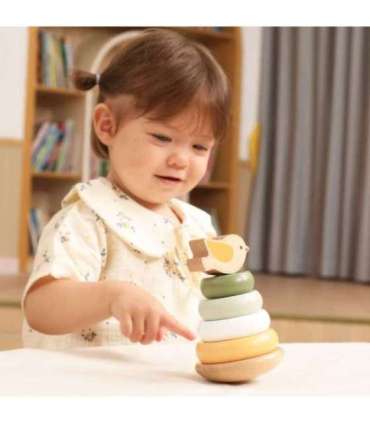 VIGA PolarB puidust õppepüramiid - Linnuke