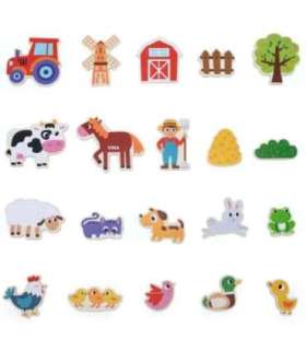 VIGA Magnetyczni Przyjaciele z Farmy 20 szt. Magnesów – Kreatywna Zabawa z Wiejskimi Zwierzątkami