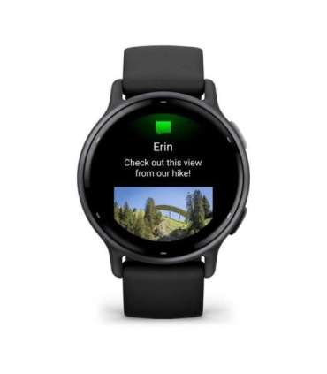 Garmin Vivoactive 5 3.05 cm (1.2") AMOLED 42 mm Digital 390 x 390 pixels Touchscreen Black Wi-Fi GPS (satellite)
