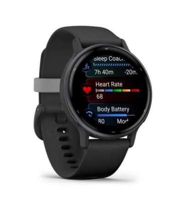 Garmin Vivoactive 5 3.05 cm (1.2") AMOLED 42 mm Digital 390 x 390 pixels Touchscreen Black Wi-Fi GPS (satellite)