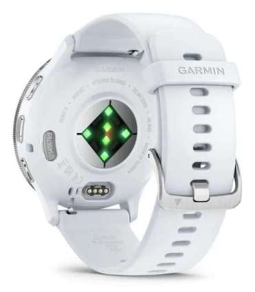 Garmin Venu 3 3.56 cm (1.4") AMOLED 45 mm Digital 454 x 454 pixels Touchscreen Silver, White Wi-Fi GPS (satellite)