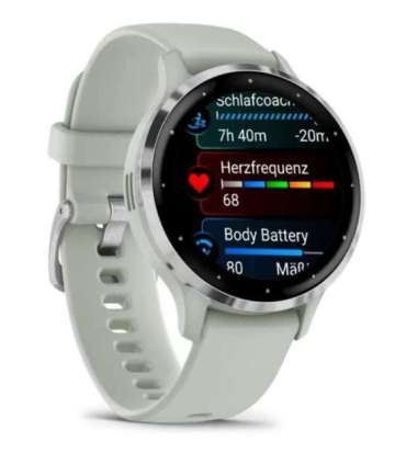 Garmin Venu 3S 3.05 cm (1.2") AMOLED 41 mm Digital 390 x 390 pixels Touchscreen Grey, Silver Wi-Fi GPS (satellite)
