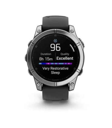 Garmin Fenix E 3.3 cm (1.3") AMOLED 47 mm Digital 416 × 416 pixels Touchscreen Stainless steel Wi-Fi GPS (satellite)