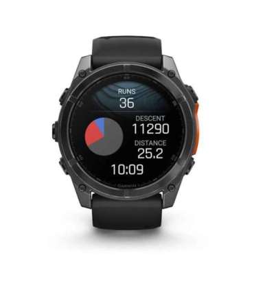 Garmin Fenix 8 3.56 cm (1.4") AMOLED 51 mm Digital 454 x 454 pixels Touchscreen Titanium Wi-Fi GPS (satellite)