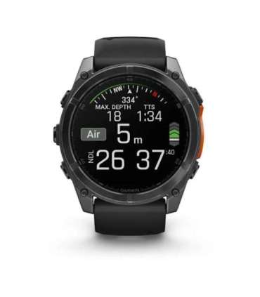 Garmin Fenix 8 3.56 cm (1.4") AMOLED 51 mm Digital 454 x 454 pixels Touchscreen Titanium Wi-Fi GPS (satellite)