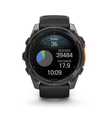Garmin Fenix 8 3.56 cm (1.4") AMOLED 51 mm Digital 454 x 454 pixels Touchscreen Titanium Wi-Fi GPS (satellite)