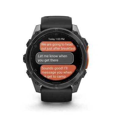 Garmin Fenix 8 3.56 cm (1.4") AMOLED 51 mm Digital 454 x 454 pixels Touchscreen Titanium Wi-Fi GPS (satellite)