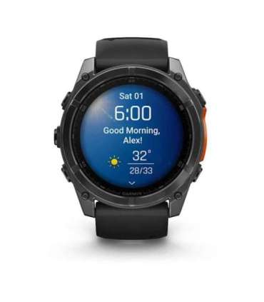 Garmin Fenix 8 3.56 cm (1.4") AMOLED 51 mm Digital 454 x 454 pixels Touchscreen Titanium Wi-Fi GPS (satellite)