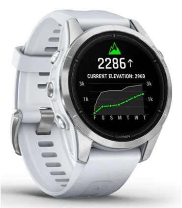 Garmin epix Pro (Gen 2) 3.05 cm (1.2") AMOLED 42 mm Digital 390 x 390 pixels Touchscreen Silver Wi-Fi GPS (satellite)