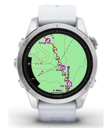 Garmin epix Pro (Gen 2) 3.05 cm (1.2") AMOLED 42 mm Digital 390 x 390 pixels Touchscreen Silver Wi-Fi GPS (satellite)