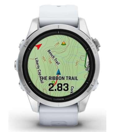 Garmin epix Pro (Gen 2) 3.05 cm (1.2") AMOLED 42 mm Digital 390 x 390 pixels Touchscreen Silver Wi-Fi GPS (satellite)