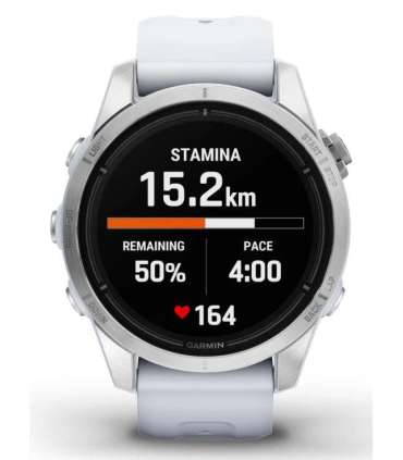 Garmin epix Pro (Gen 2) 3.05 cm (1.2") AMOLED 42 mm Digital 390 x 390 pixels Touchscreen Silver Wi-Fi GPS (satellite)
