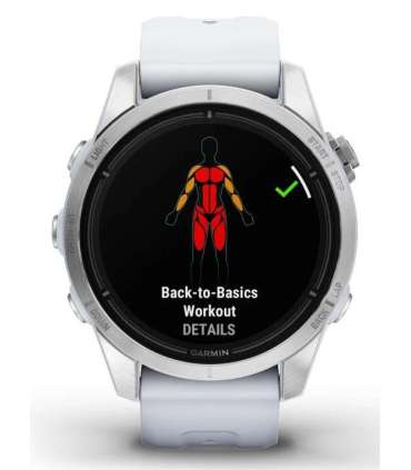 Garmin epix Pro (Gen 2) 3.05 cm (1.2") AMOLED 42 mm Digital 390 x 390 pixels Touchscreen Silver Wi-Fi GPS (satellite)