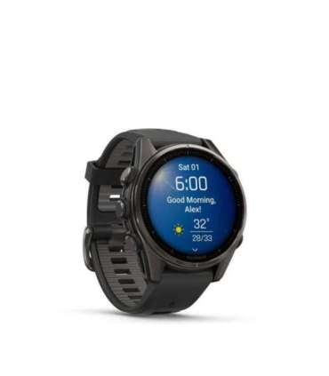 Garmin fenix 8 3.3 cm (1.3") AMOLED 43 mm Digital 416 x 416 pixels Touchscreen Black Wi-Fi GPS (satellite)