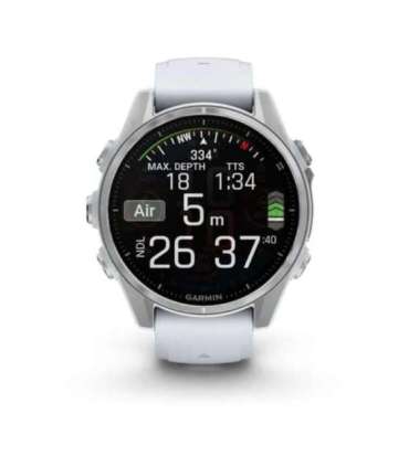 Garmin Fenix 8 3.3 cm (1.3") AMOLED 43 mm Digital 416 x 416 pixels Touchscreen Silver Wi-Fi GPS (satellite)