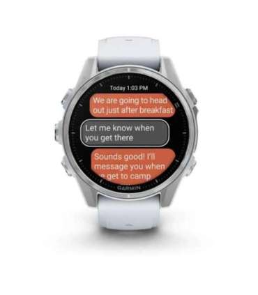 Garmin Fenix 8 3.3 cm (1.3") AMOLED 43 mm Digital 416 x 416 pixels Touchscreen Silver Wi-Fi GPS (satellite)