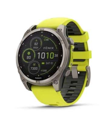 Garmin fenix 8 3.3 cm (1.3") 47 mm Digital 260 x 260 pixels Touchscreen Titanium Wi-Fi GPS (satellite)