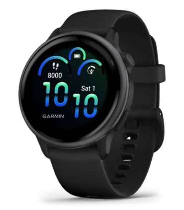 Garmin vívoactive 6 3.05 cm (1.2") AMOLED 42 mm Digital 390 x 390 pixels Touchscreen Black Wi-Fi GPS (satellite)