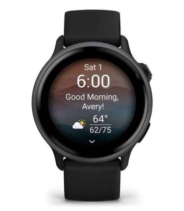 Garmin vívoactive 6 3.05 cm (1.2") AMOLED 42 mm Digital 390 x 390 pixels Touchscreen Black Wi-Fi GPS (satellite)