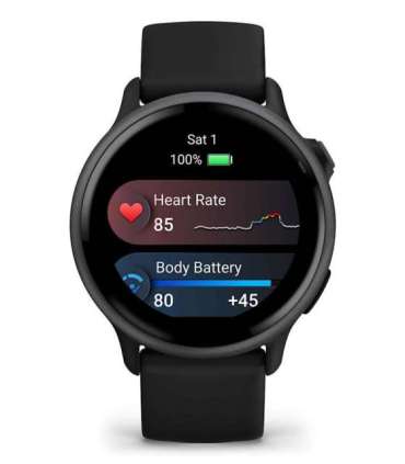 Garmin vívoactive 6 3.05 cm (1.2") AMOLED 42 mm Digital 390 x 390 pixels Touchscreen Black Wi-Fi GPS (satellite)