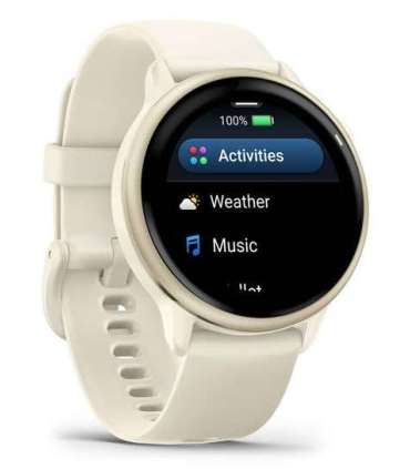 Garmin vívoactive 6 3.05 cm (1.2") AMOLED 42 mm Digital 390 x 390 pixels Touchscreen White Wi-Fi GPS (satellite)