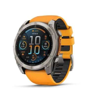 Garmin Fenix 8 3.56 cm (1.4") AMOLED 51 mm Digital 454 x 454 pixels Touchscreen Titanium Wi-Fi GPS (satellite)