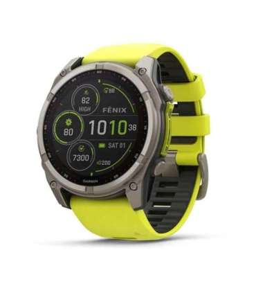 Garmin fenix 8 3.56 cm (1.4") 51 mm Digital 280 x 280 pixels Touchscreen Titanium Wi-Fi GPS (satellite)