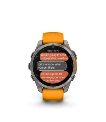 Garmin fenix 8 3.56 cm (1.4") AMOLED 47 mm Digital 454 x 454 pixels Touchscreen Graphite Wi-Fi GPS (satellite)