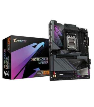 Gigabyte X870E AORUS MASTER X870E AORUS MASTER, ATX, AMD AM5, DDR5, PCIe5.0, M.2, Wi-Fi 7, 5GbE