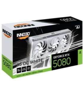 INNO3D N50803-16D7X-17605211 GEFORCE RTX 5080 X3 OC WHITE, ATX, 16 GB, GDDR7, 256-bit, PCIe 5, 360W