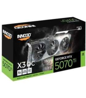 INNO3D N507T3-16D7X-176068N GeForce RTX™ 5070 Ti X3 OC, ATX, 16GB, GDDR7, 256-bit, 896 GB/s