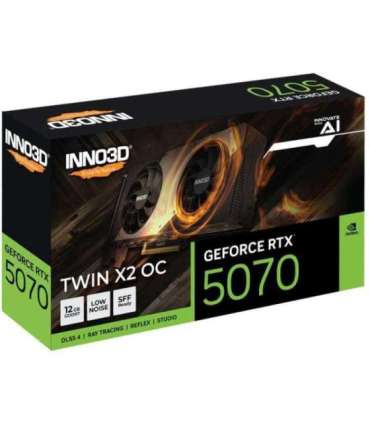 INNO3D N50702-12D7X-195064N GeForce RTX™ 5070 TWIN X2 OC, ATX, 12 GB, GDDR7, 192-bit, 672 GB/s