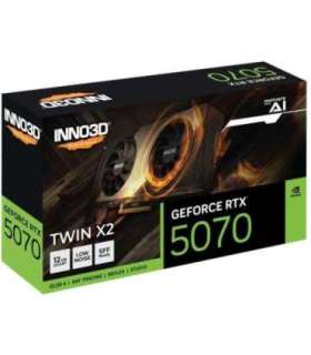 INNO3D N50702-12D7-195064N GeForce RTX™ 5070 TWIN X2, ATX, 12 GB, GDDR7, 192-bit, 28 Gbps, 672 GB/