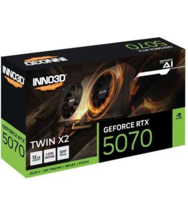 INNO3D N50702-12D7-195064N GeForce RTX™ 5070 TWIN X2, ATX, 12 GB, GDDR7, 192-bit, 28 Gbps, 672 GB/