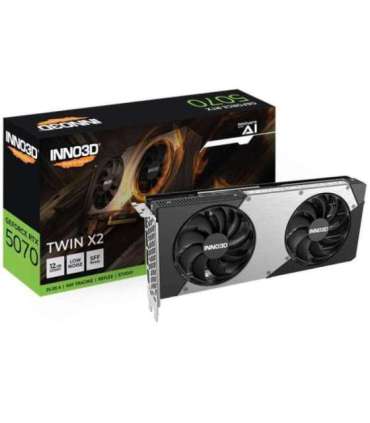 INNO3D N50702-12D7-195064N GeForce RTX™ 5070 TWIN X2, ATX, 12 GB, GDDR7, 192-bit, 28 Gbps, 672 GB/