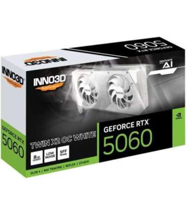 INNO3D N50602-08D7X-195070W INNO3D GEFORCE RTX 5060 8GB TWIN X2 OC WHITE, 8 GB, GDDR7, 128-bit