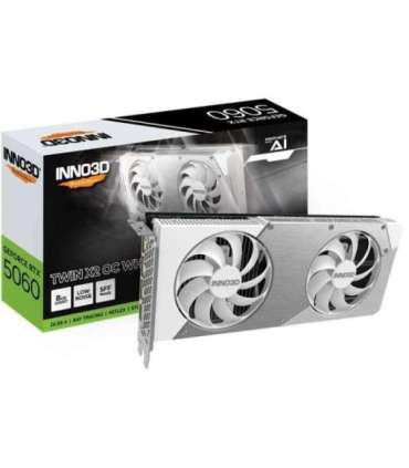 INNO3D N50602-08D7X-195070W INNO3D GEFORCE RTX 5060 8GB TWIN X2 OC WHITE, 8 GB, GDDR7, 128-bit