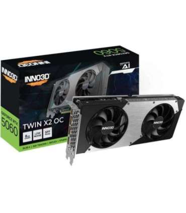 INNO3D N50602-08D7X-195070N INNO3D GEFORCE RTX 5060 8GB TWIN X2 OC, 8 GB, GDDR7, 128-bit