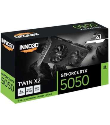 INNO3D N50502-08D6-174071N RTX5050 Twin X2, 8GB, GDDR6, 128 bit, 320 GB/s, PCIe 5.0