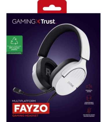 HEADSET GXT489W FAYZO/WHT 25210 TRUST