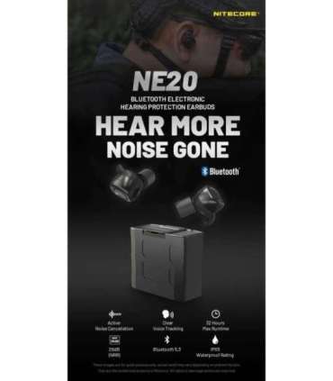 HEADSET BLUETOOTH/NE20 CLASSIC BLACK NITECORE