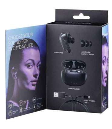 HEADSET BUDS T300A/BLACK 3720300 INTENSO