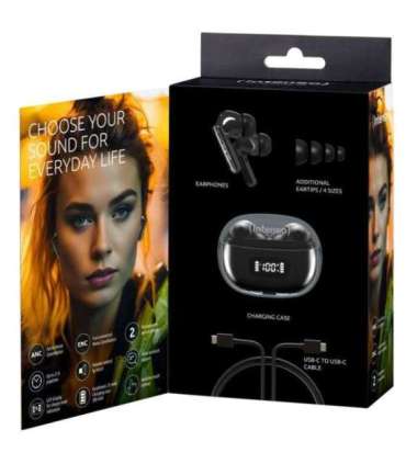 HEADSET BUDS PLUS T310AE/BLACK 3720310 INTENSO