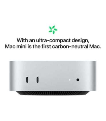 Apple Mac Mini Desktop Apple M4 Internal memory 16 GB Solid-state drive capacity 256 GB No Optical Drive |