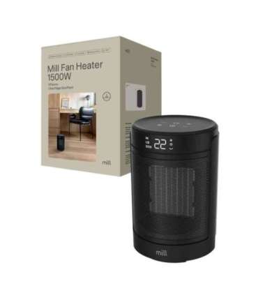 Mill FH1500BLACK Ceramic fan heater 1500 W Suitable for rooms up to 22 m² Black