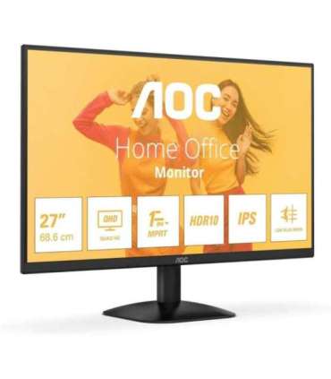 AOC Q27B35E 27 " IPS QHD 16:9 75 Hz 1 ms 2560 x 1440 pixels 300 cd/m² HDMI ports quantity 1 Black