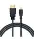 Savio CL-40/M HDMI (M) - micro HDMI (M) cable with Ethernet, 2m, Black