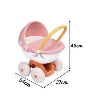 SMOBY Baby Nurse Wózek Głęboki z Plastikowym Daszkiem