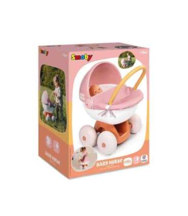 SMOBY Baby Nurse Wózek Głęboki z Plastikowym Daszkiem