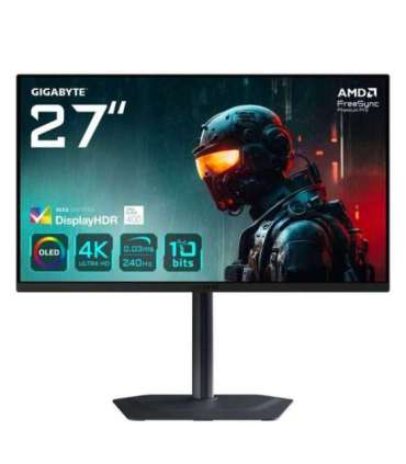 GIGABYTE MO27U2 OLED 4K UHD Gaming Monitor - 3840 x 2160, 240Hz, 0.03ms, 1000 cd/m², Display HDR True Black 400, HDMI